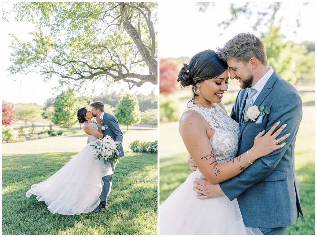 spring wedding in maryland with dusty blues