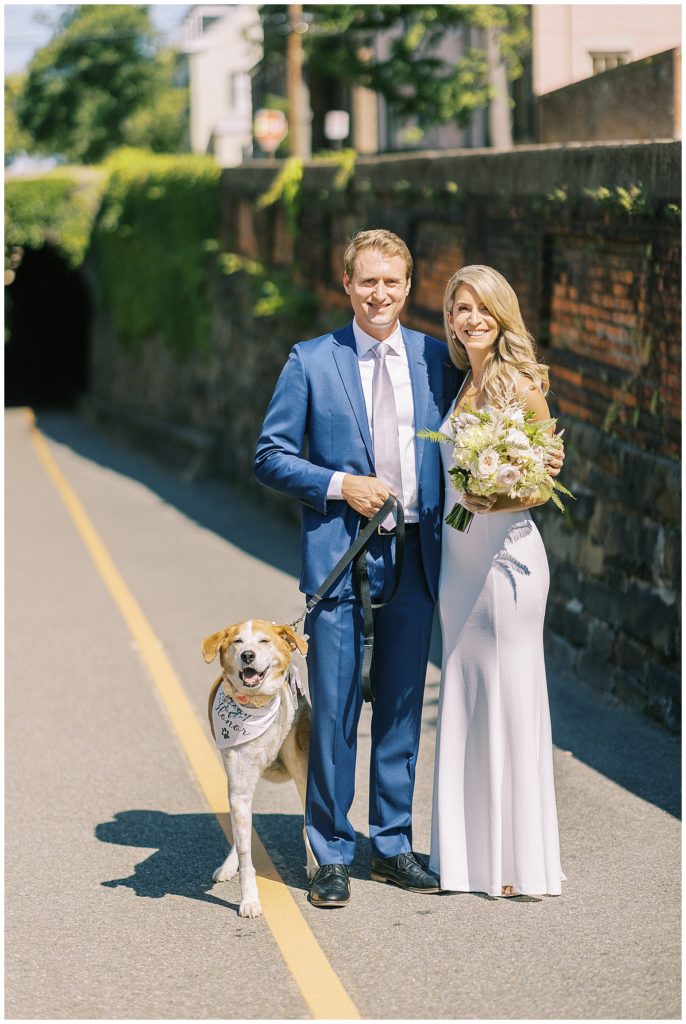 old town alexandria wedding with dog