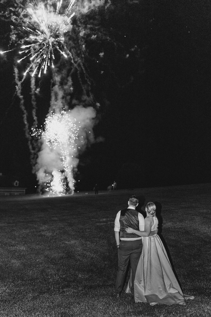 northern virginia summer wedding with fireworks