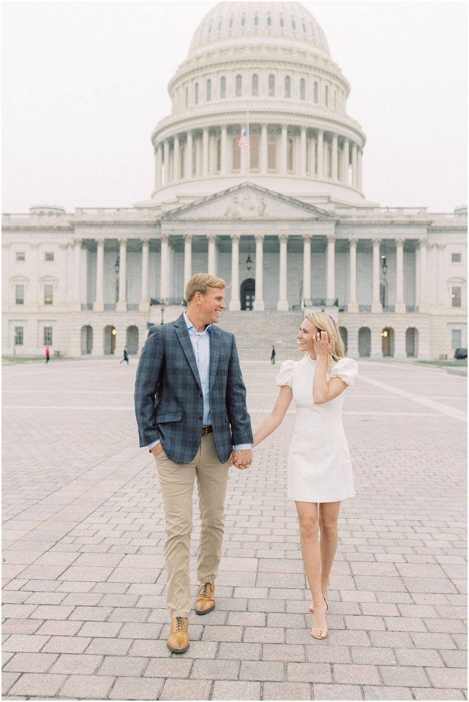 Capitol Hill Engagement Portraits