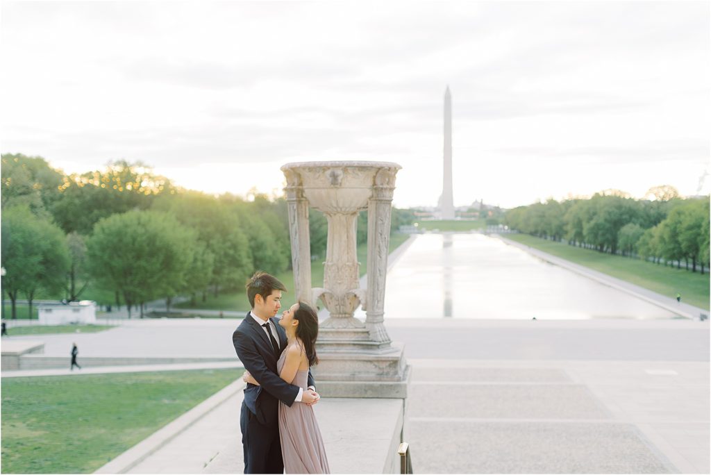 Lincoln Memorial Engagement Portraits