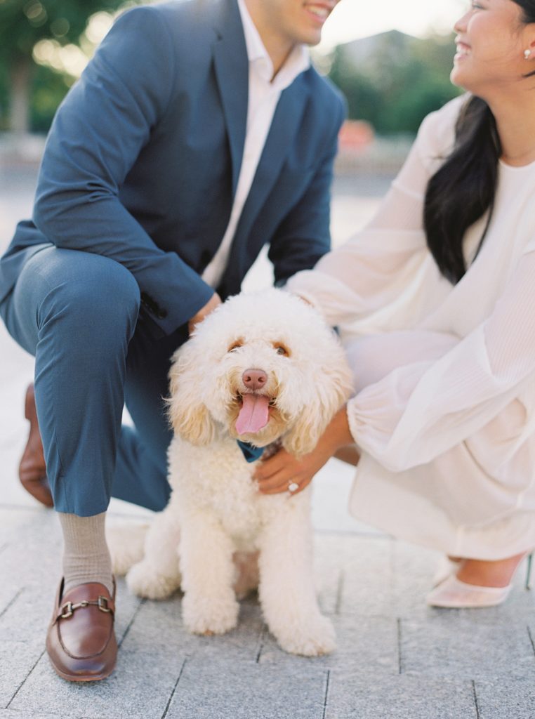 DC Engagement Session at Capitol Hill with dog