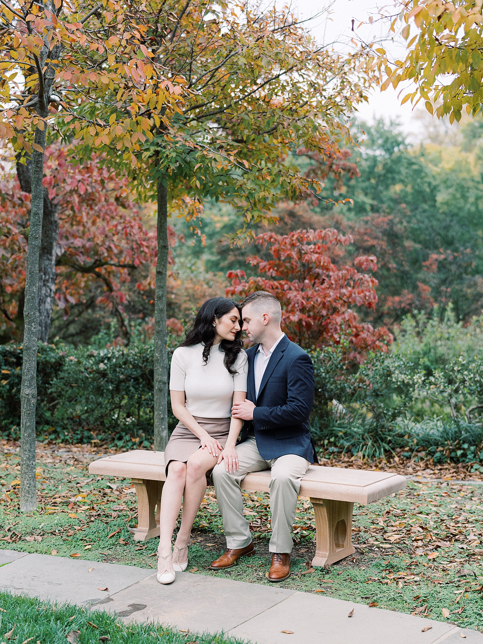 Fall georgetown engagement portraits
