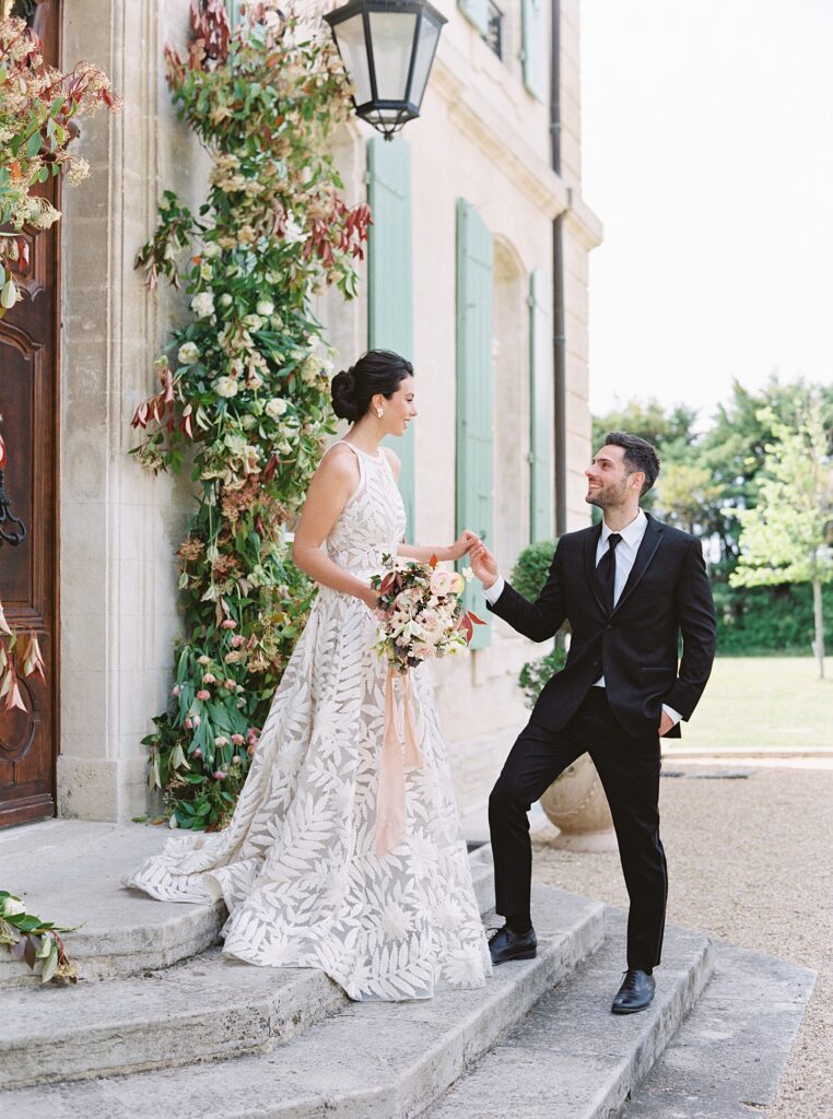 Whimsical wedding in Provence, France at Chateau de Torreau