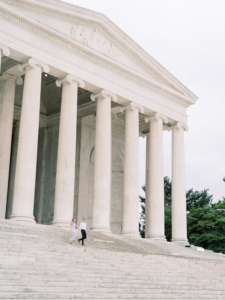 Engagement session at Jefferson Memorial in Washington DC