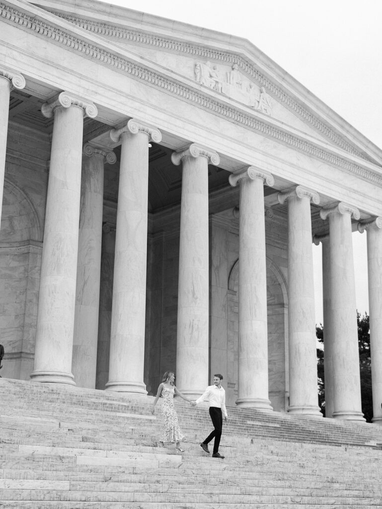Engagement session at Jefferson Memorial in Washington DC