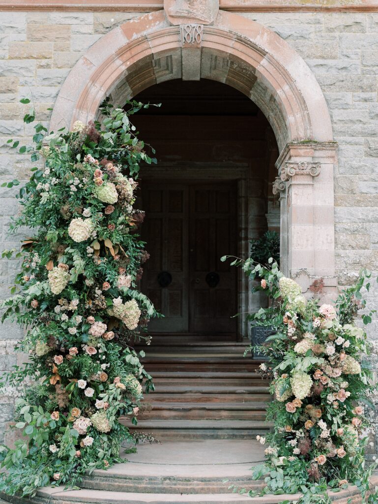 Intimate wedding in castle in Ireland