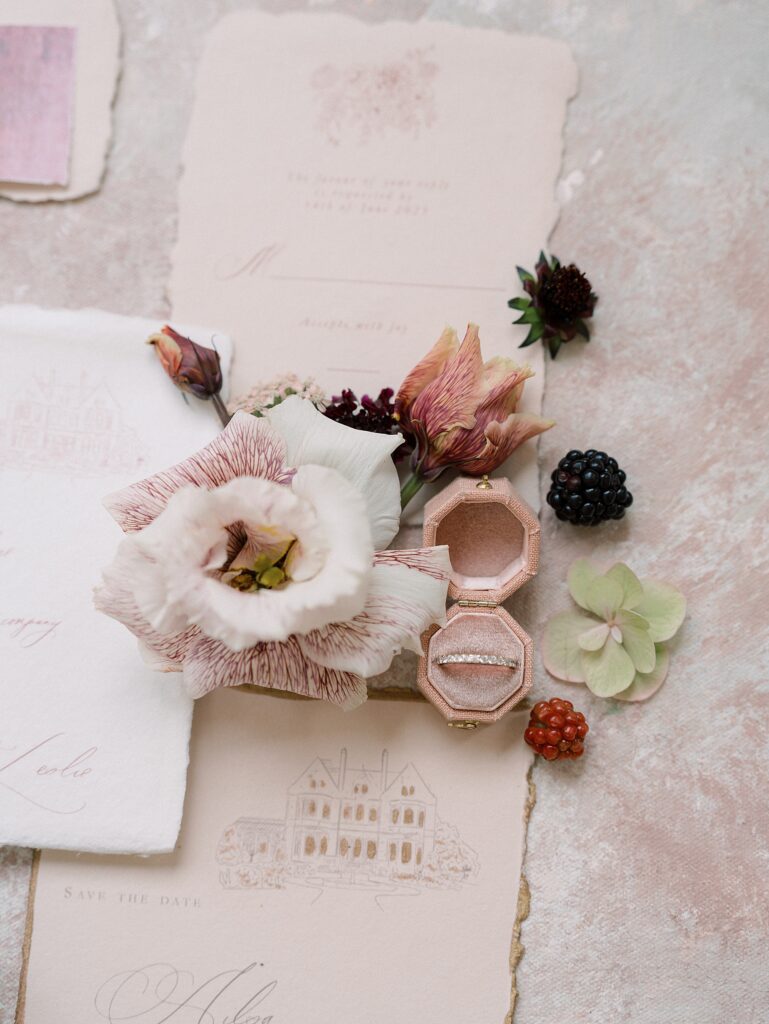 Intimate wedding in castle in Ireland