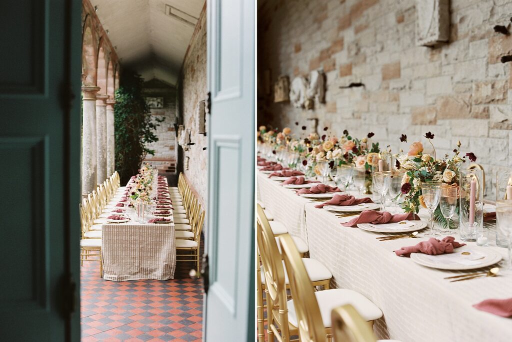 Intimate wedding in castle in Ireland