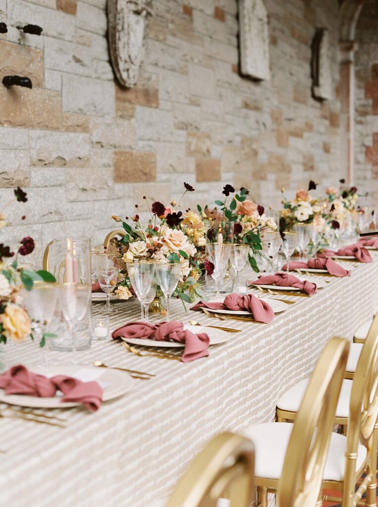 Intimate wedding in castle in Ireland