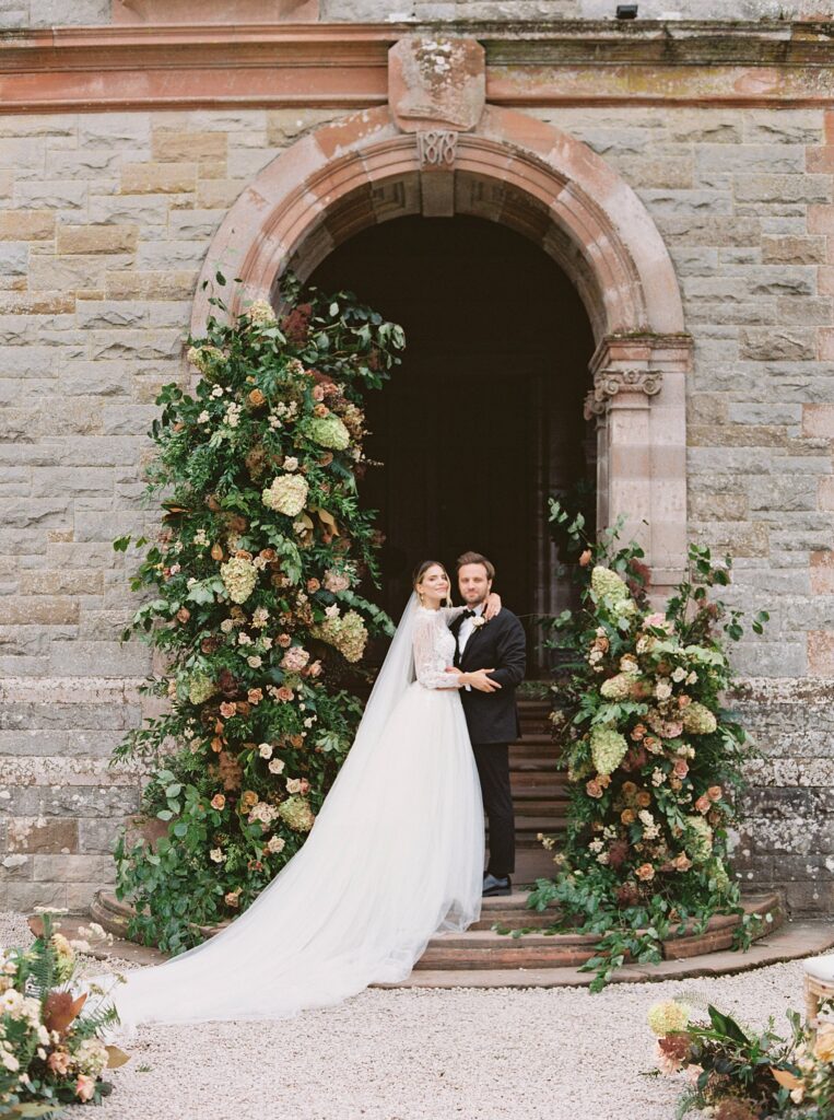 Intimate wedding in castle in Ireland