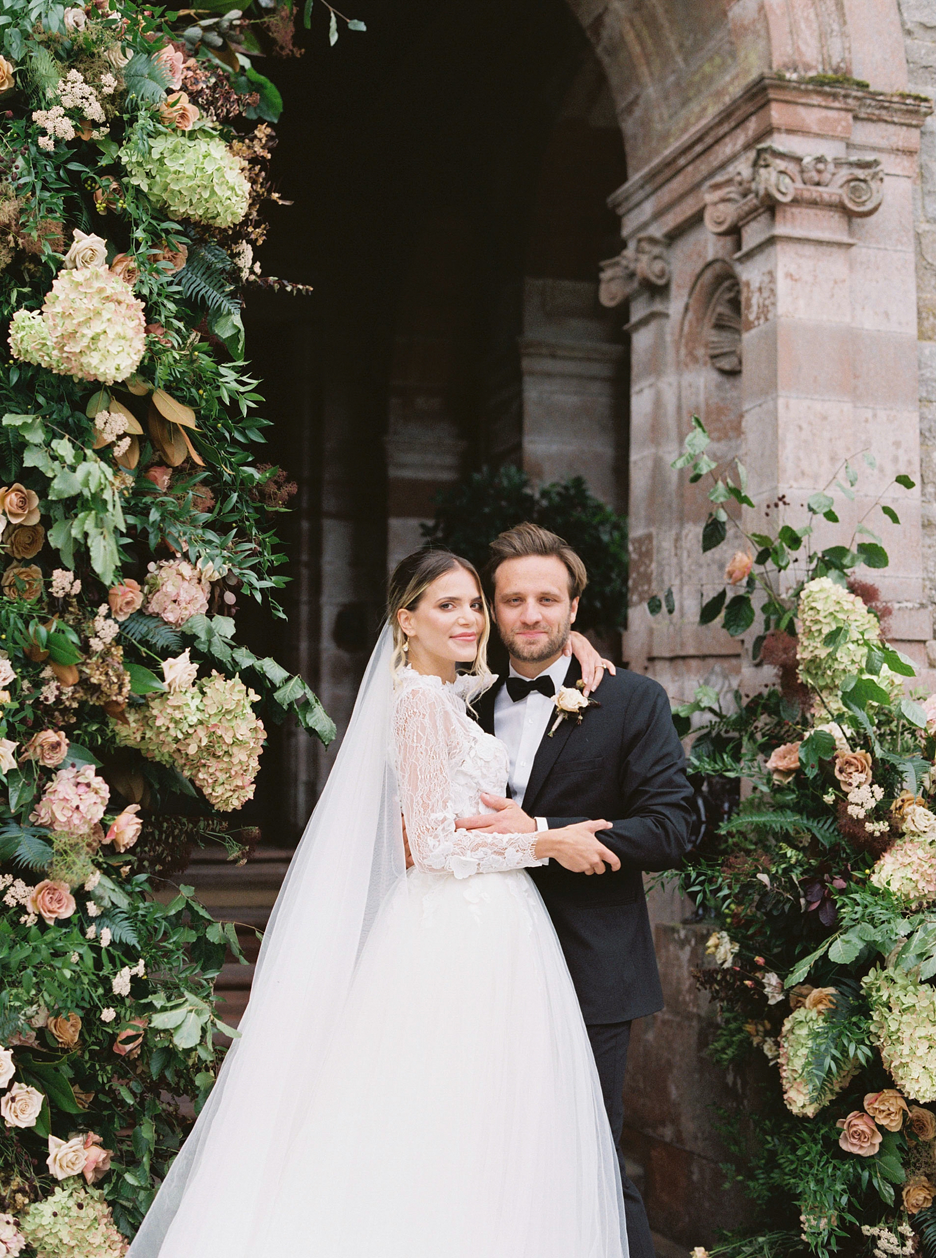 Intimate wedding in castle in Ireland