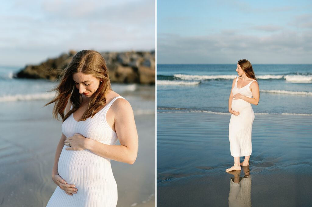 Maternity Portraits on the beach in Encinitas, California 