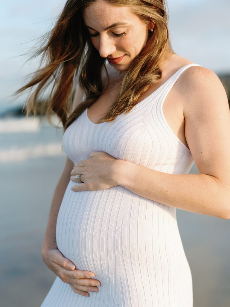 Maternity Portraits on the beach in Encinitas, California 