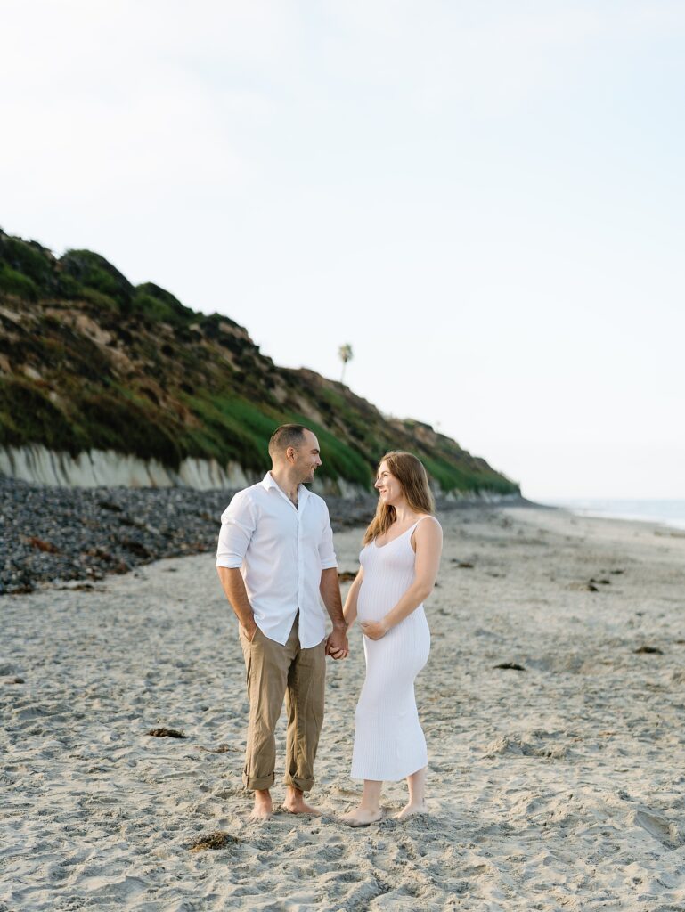 Maternity Portraits on the beach in Encinitas, California 