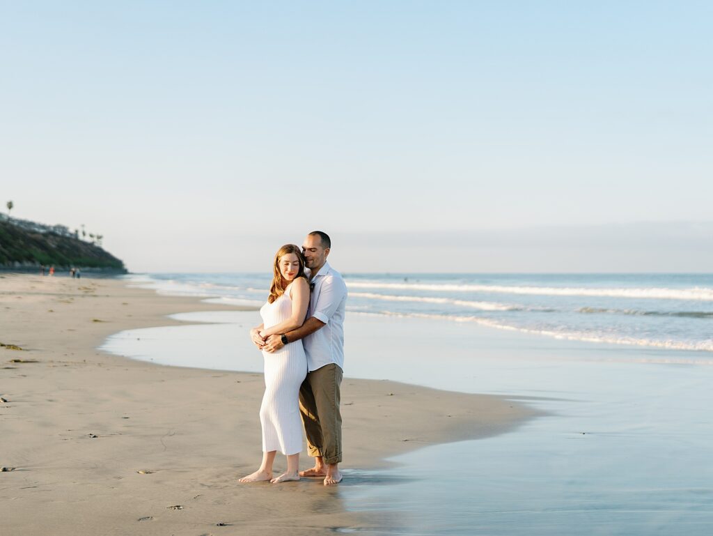 Maternity Portraits on the beach in Encinitas, California 