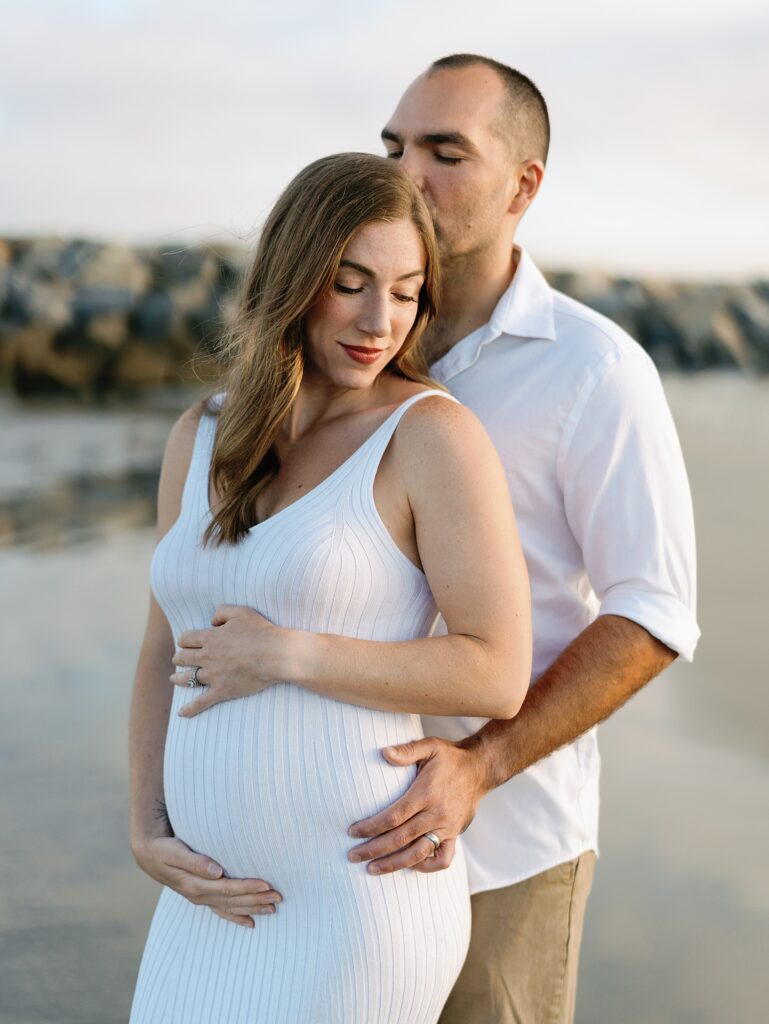 Maternity Portraits on the beach in Encinitas, California 