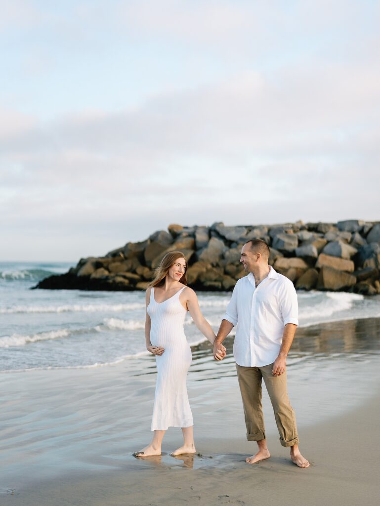 Maternity Portraits on the beach in Encinitas, California 