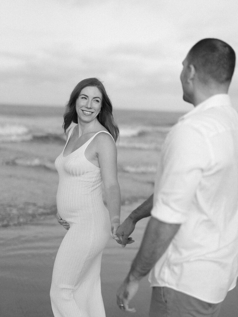 Maternity Portraits on the beach in Encinitas, California 