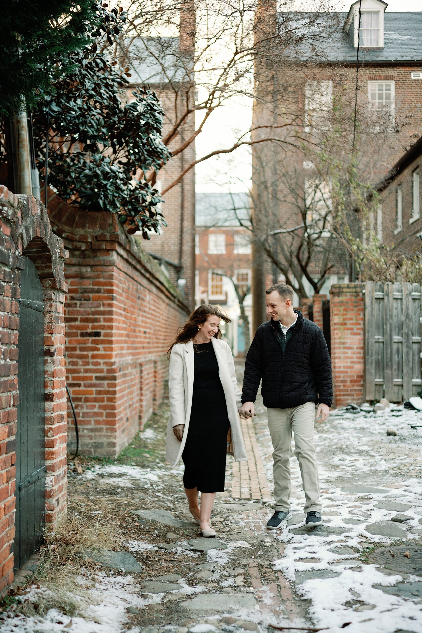 old town alexandria winter photo session
