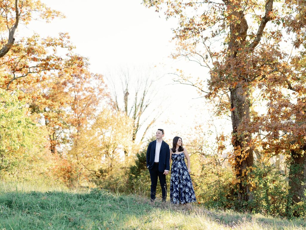Oatlands Estate engagement portraits in Virginia