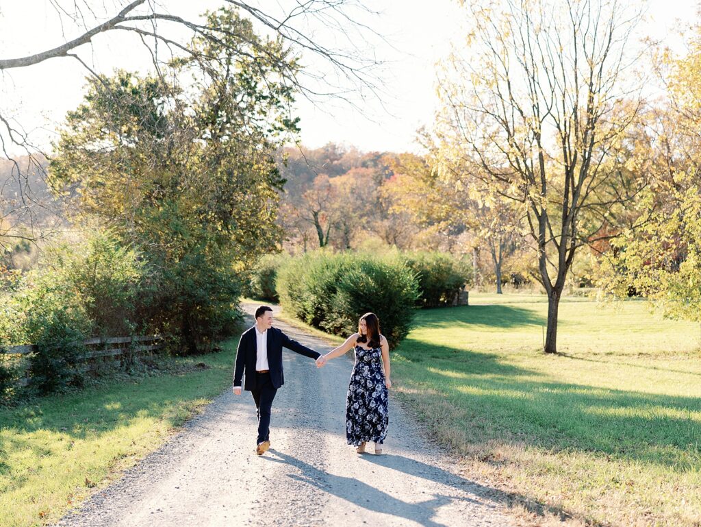 Oatlands Estate engagement portraits in Virginia