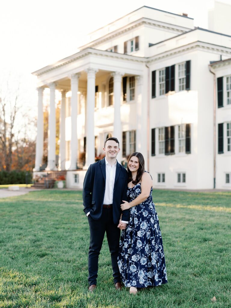Oatlands Estate engagement portraits in Virginia