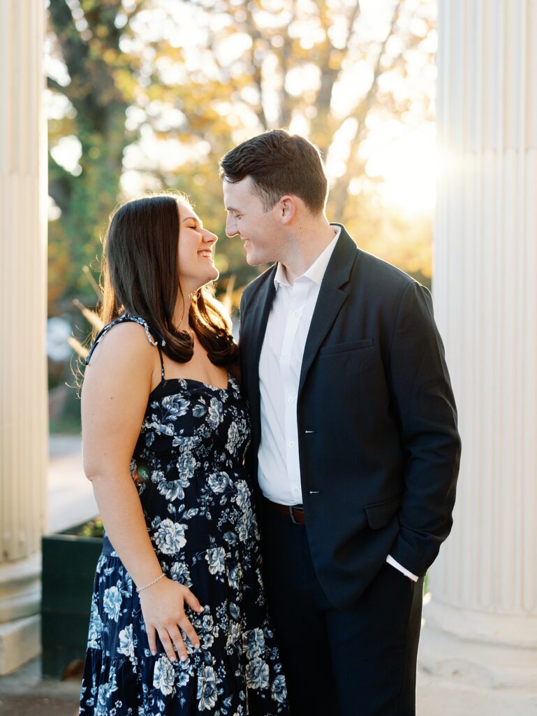 Oatlands Estate engagement portraits in Virginia